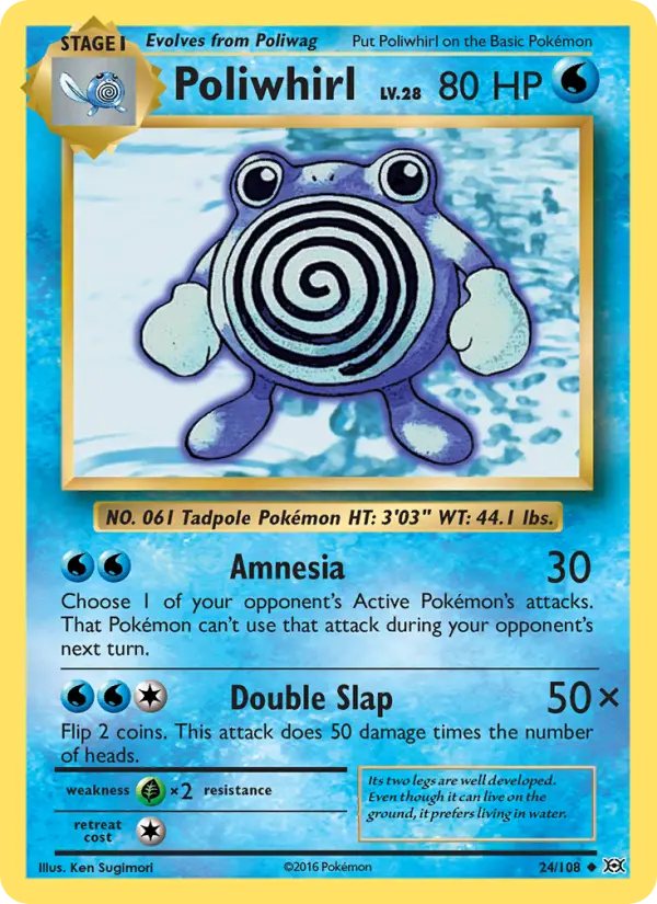 Poliwhirl Pokémon card
