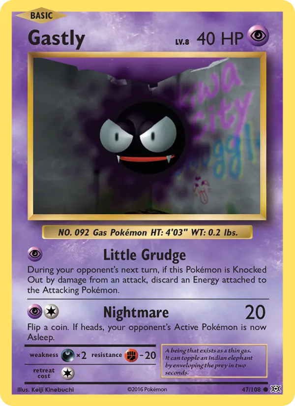 Gastly Pokémon card