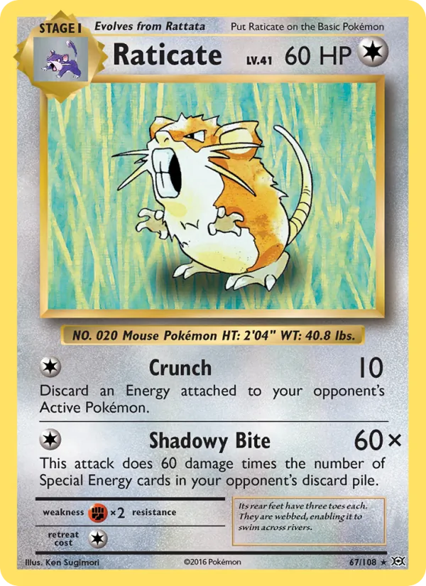 Raticate Pokémon card