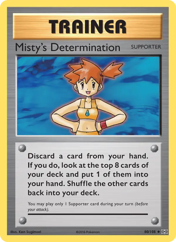 Misty's Determination Pokémon card