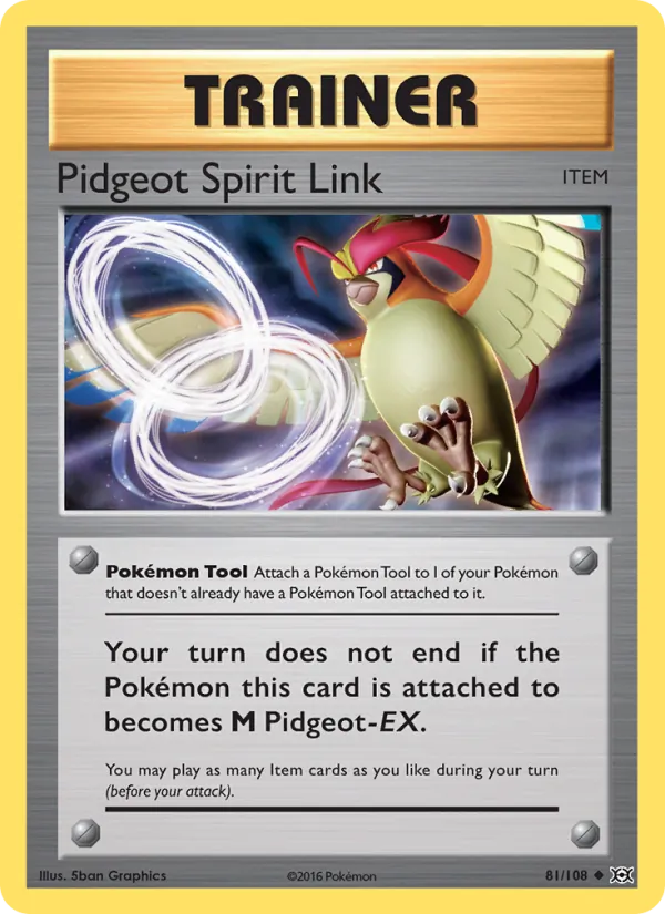 Pidgeot Spirit Link card