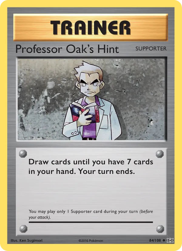 Professor Oak's Hint card