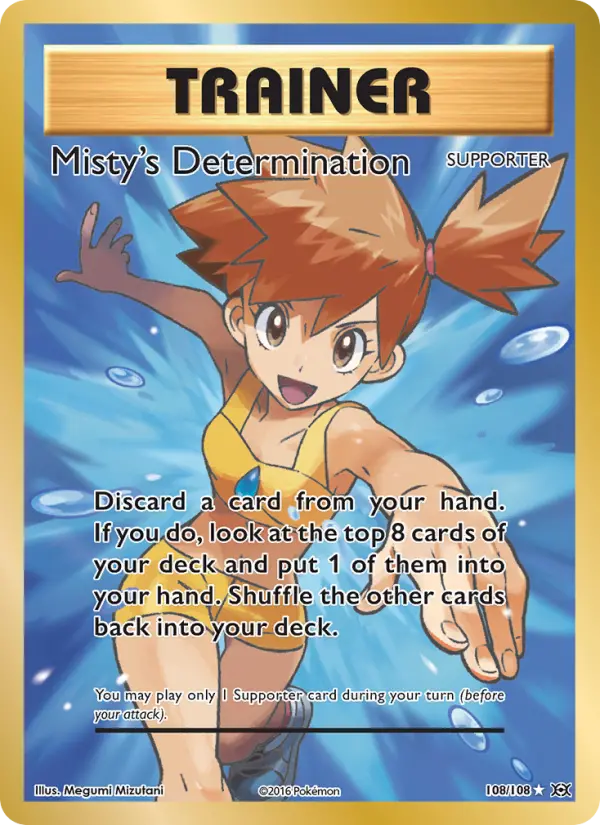 Misty's Determination Pokémon card