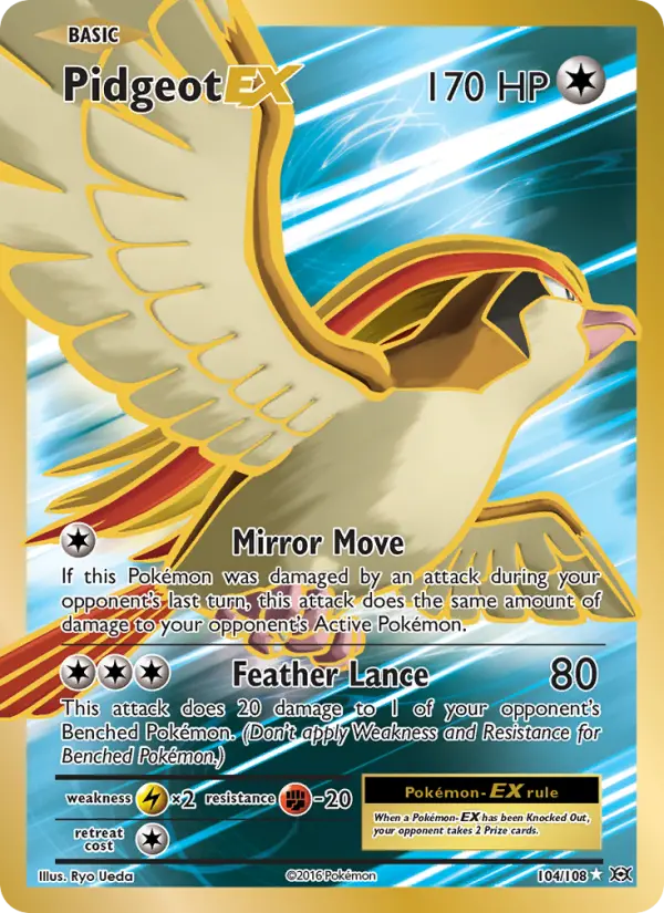 Pidgeot EX Pokémon card