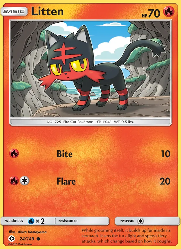 Litten Pokémon card