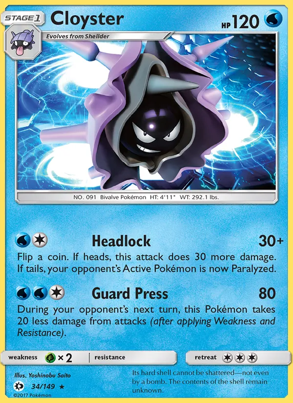 Cloyster Pokémon card