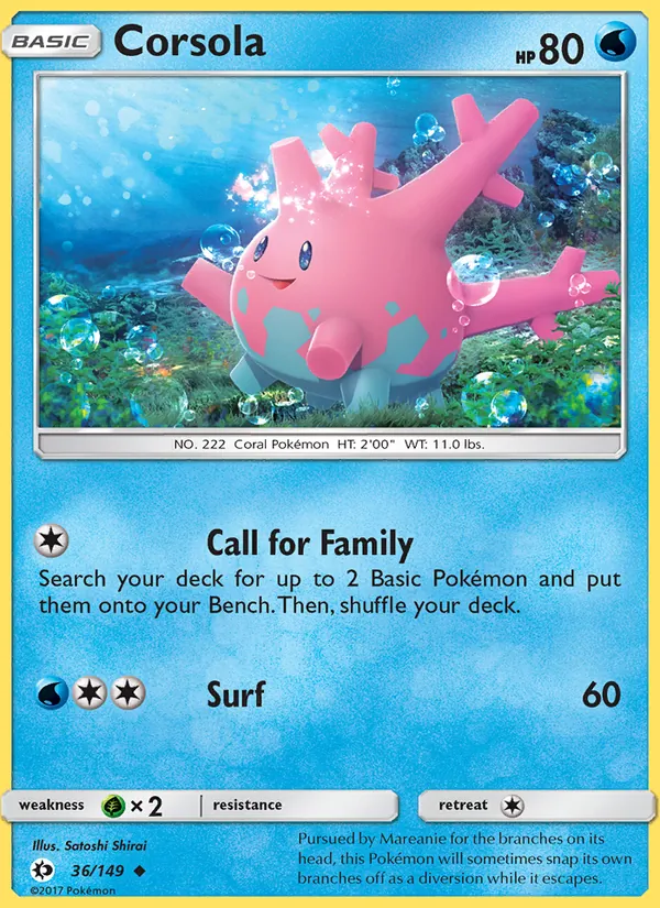 Corsola Pokémon card