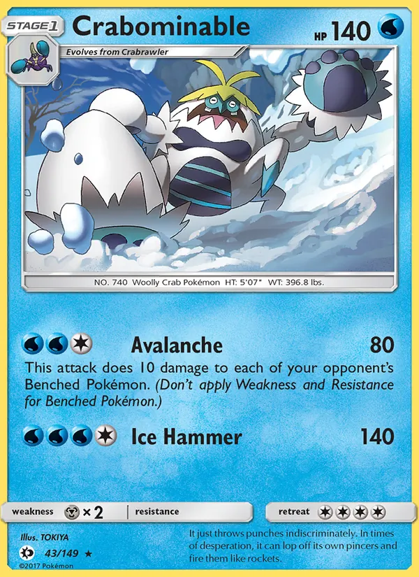 Crabominable Pokémon card