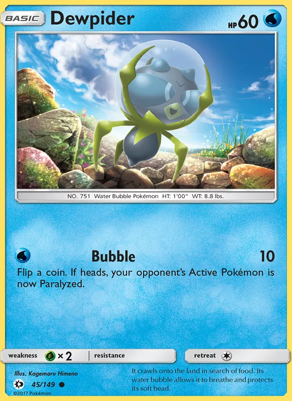 Dewpider Pokémon card