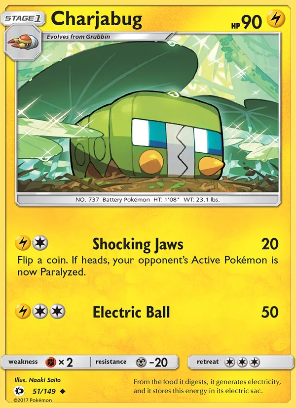 Charjabug Pokémon card