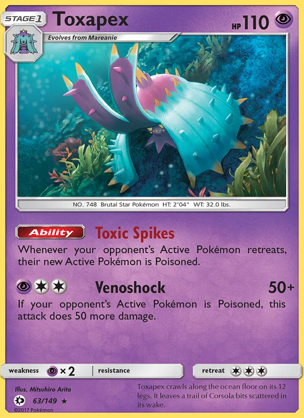 Toxapex Pokémon card