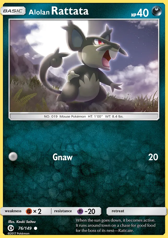 Alolan Rattata Pokémon card