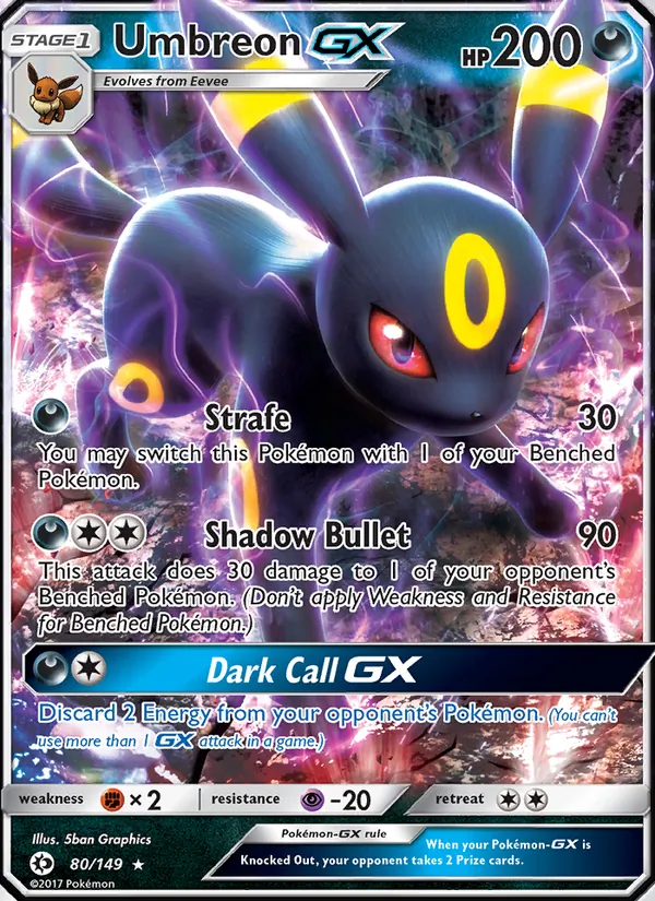 Umbreon GX Pokémon card