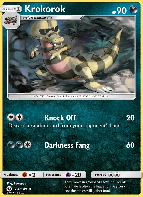 Krokorok Pokémon card
