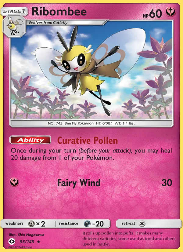 Ribombee Pokémon card