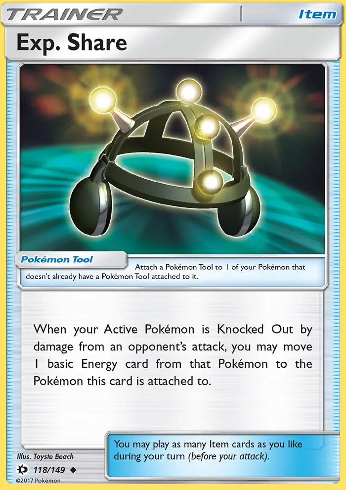 Exp. Share Pokémon card