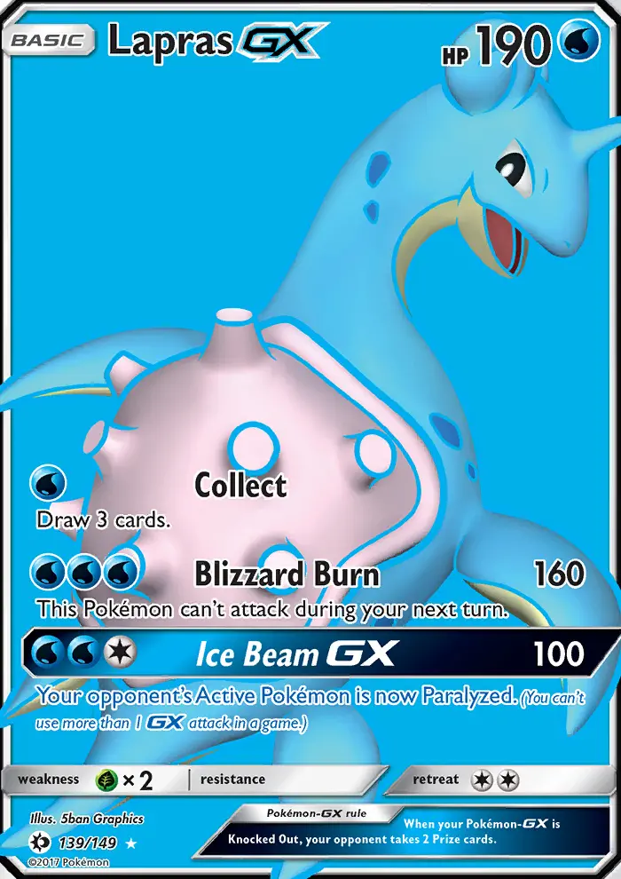 Lapras GX Pokémon card