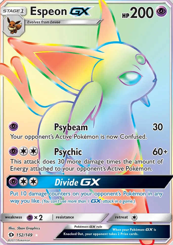 Espeon GX Pokémon card