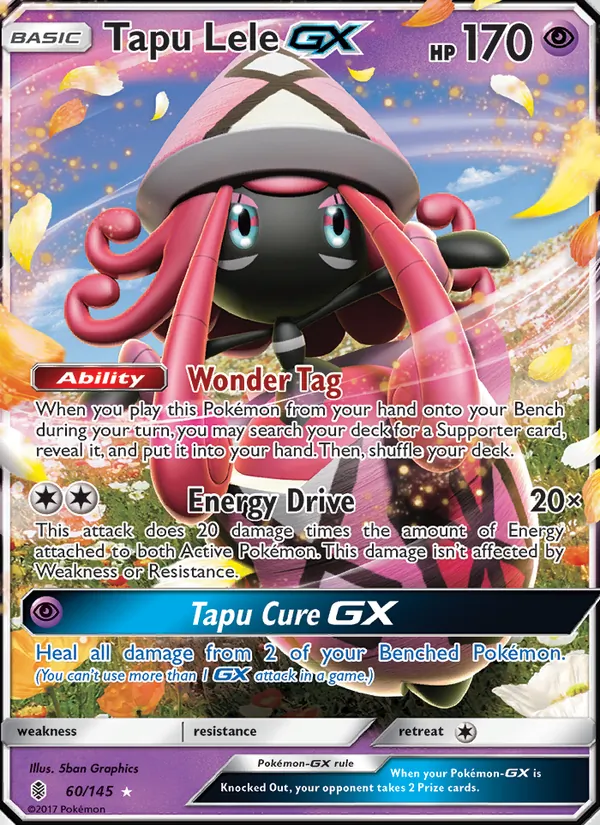 Tapu Lele GX Pokémon card