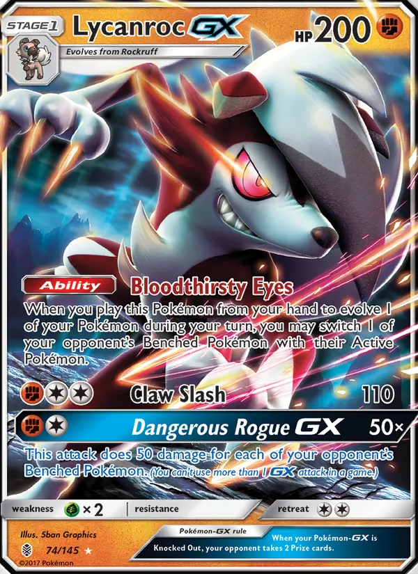 Lycanroc GX card
