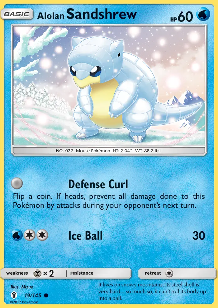 Alolan Sandshrew Pokémon card