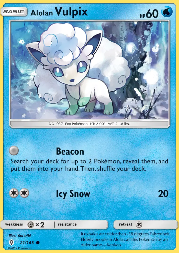 Alolan Vulpix Pokémon card