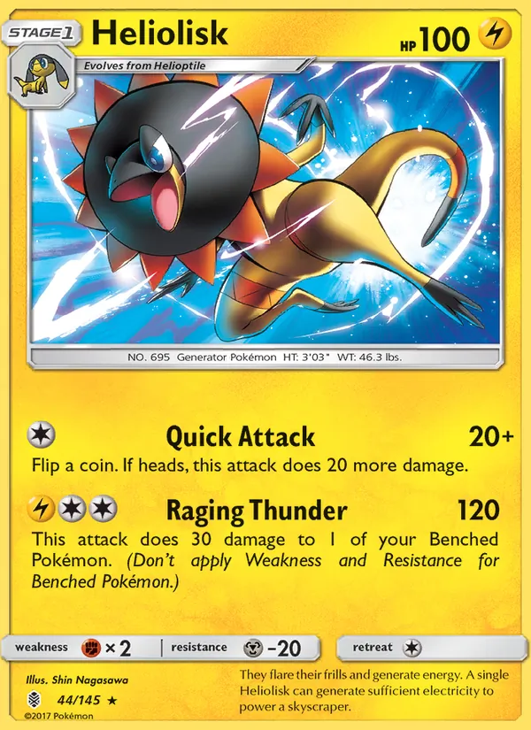Heliolisk Pokémon card