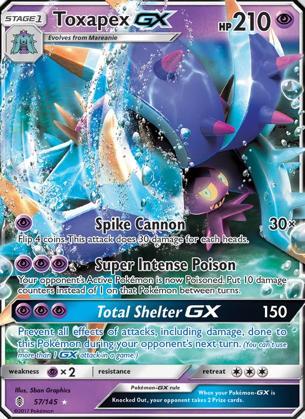 Toxapex GX Pokémon card