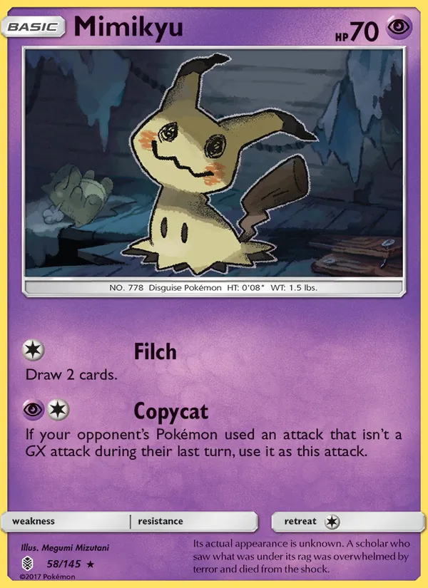 Mimikyu Pokémon card