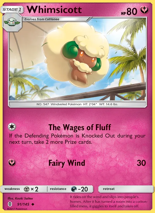 Whimsicott Pokémon card