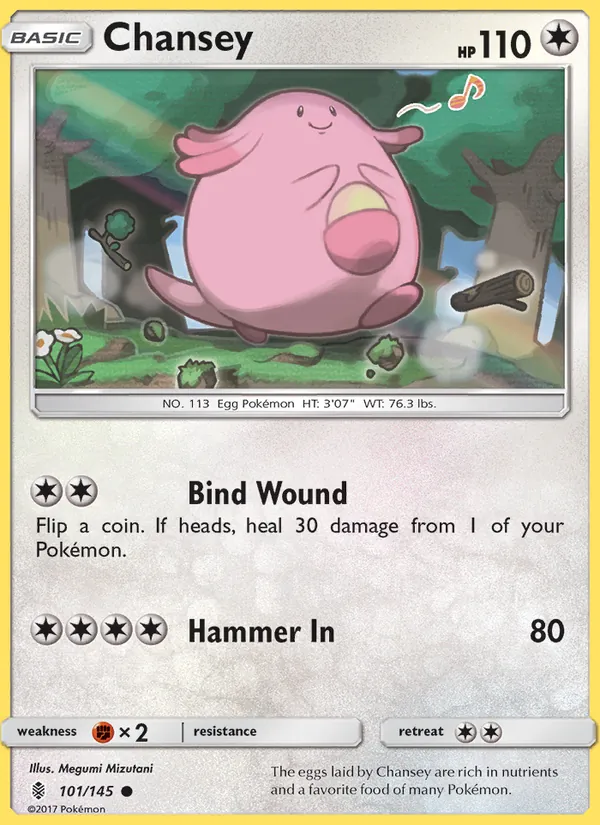 Chansey Pokémon card