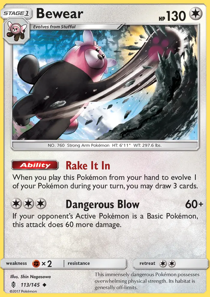 Bewear Pokémon card