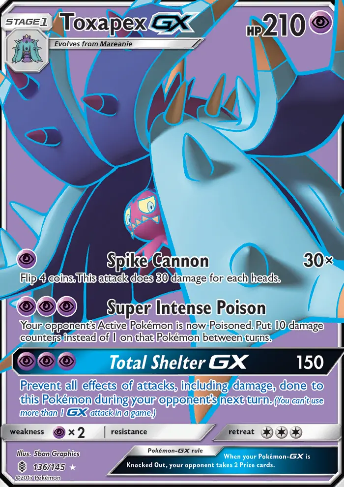 Toxapex GX Pokémon card