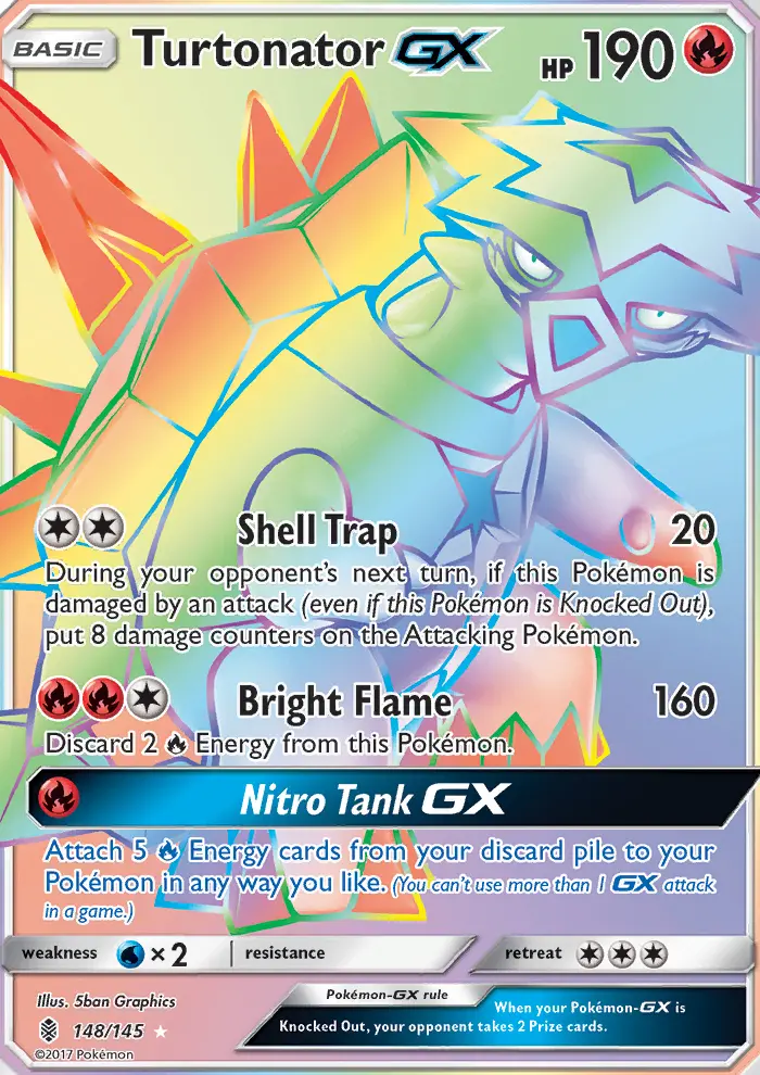 Turtonator GX Pokémon card
