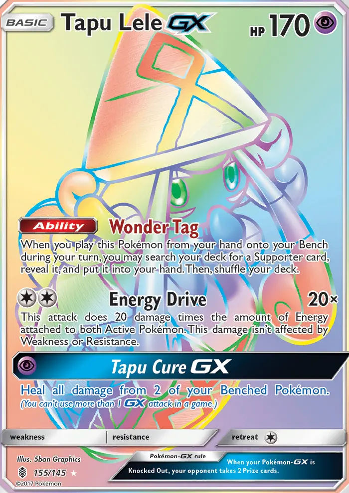 Tapu Lele GX Pokémon card