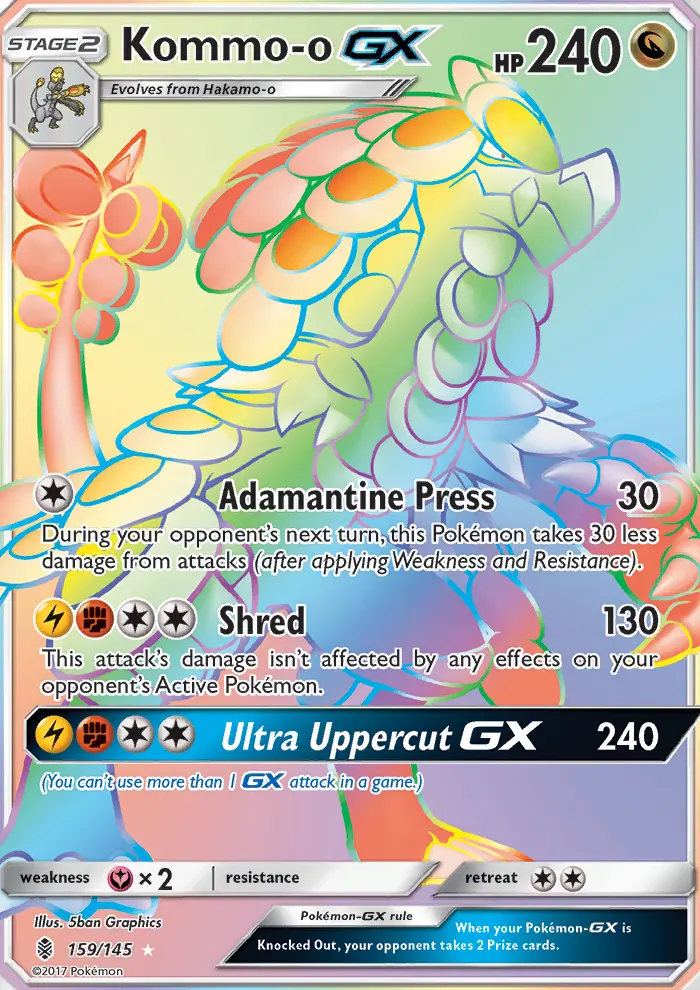 Kommo-o GX Pokémon card