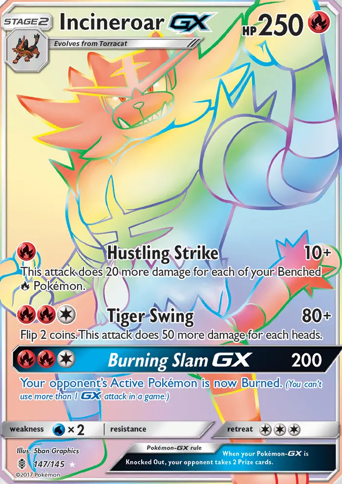 Incineroar GX Pokémon card