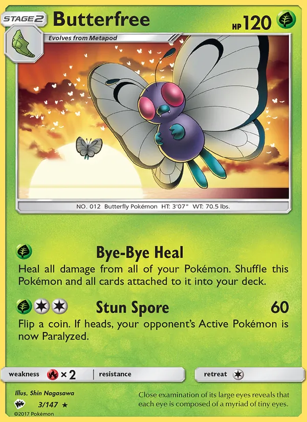 Butterfree Pokémon card