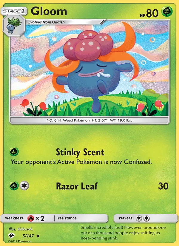 Gloom Pokémon card