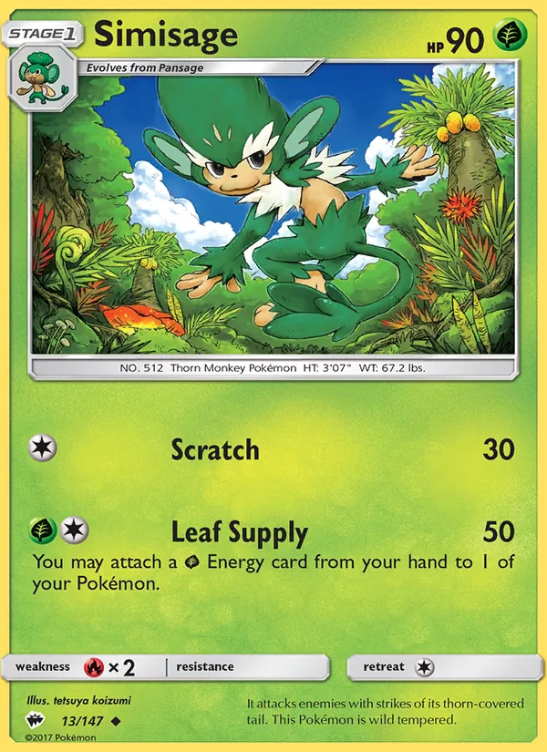 Simisage card