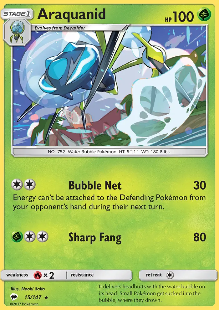 Araquanid Pokémon card