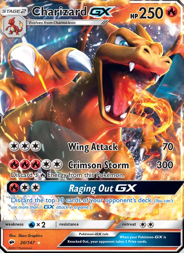 Charizard GX Pokémon card