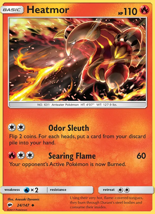 Heatmor Pokémon card