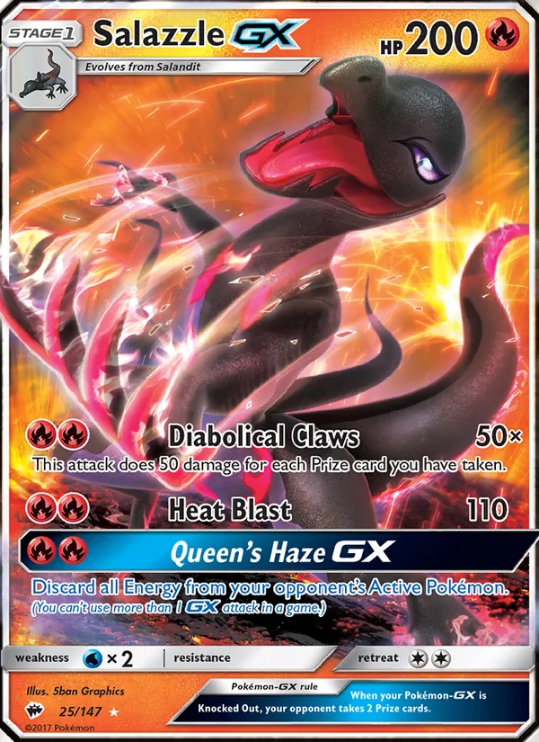 Salazzle GX Pokémon card