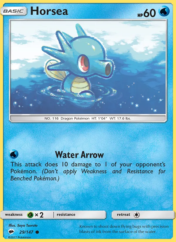 Horsea Pokémon card