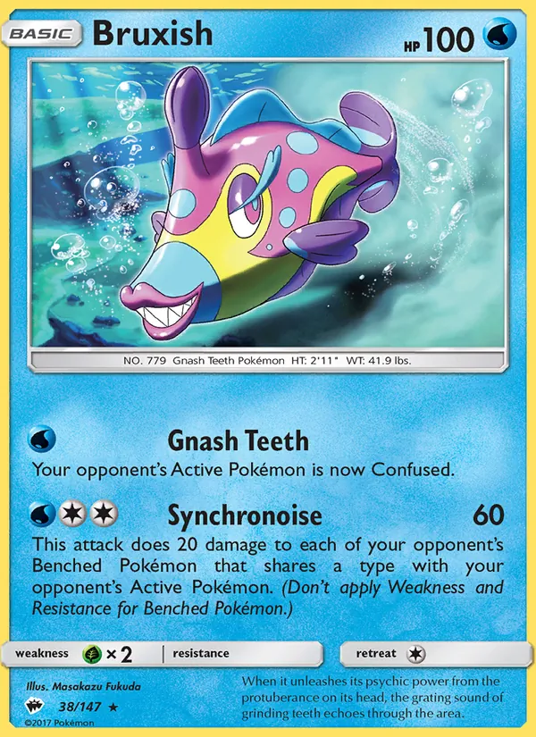 Bruxish Pokémon card