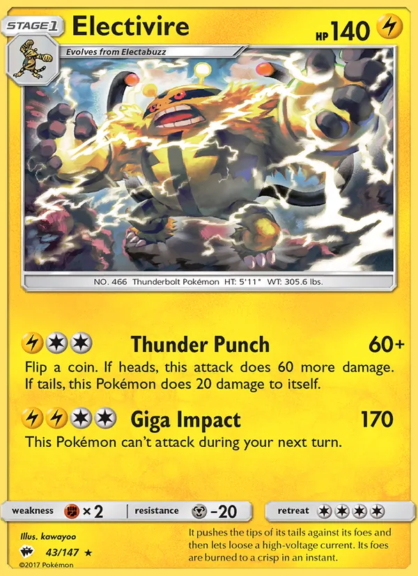 Electivire Pokémon card