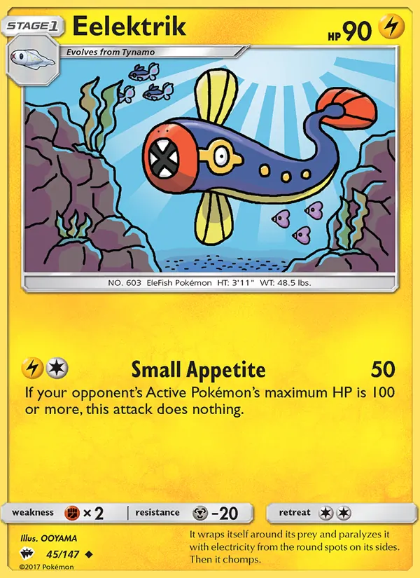 Eelektrik Pokémon card
