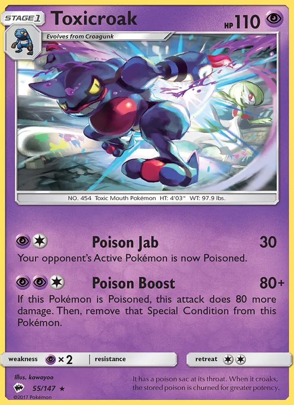 Toxicroak Pokémon card
