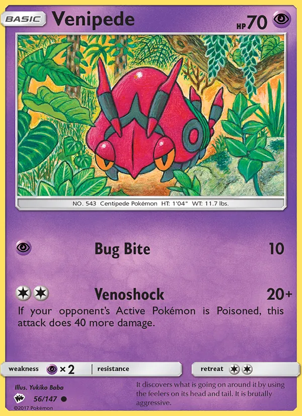 Venipede Pokémon card